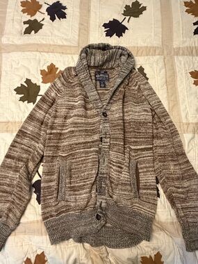 American Rag Shawl Collar Knit Cardigan Sweater 100% Cotton